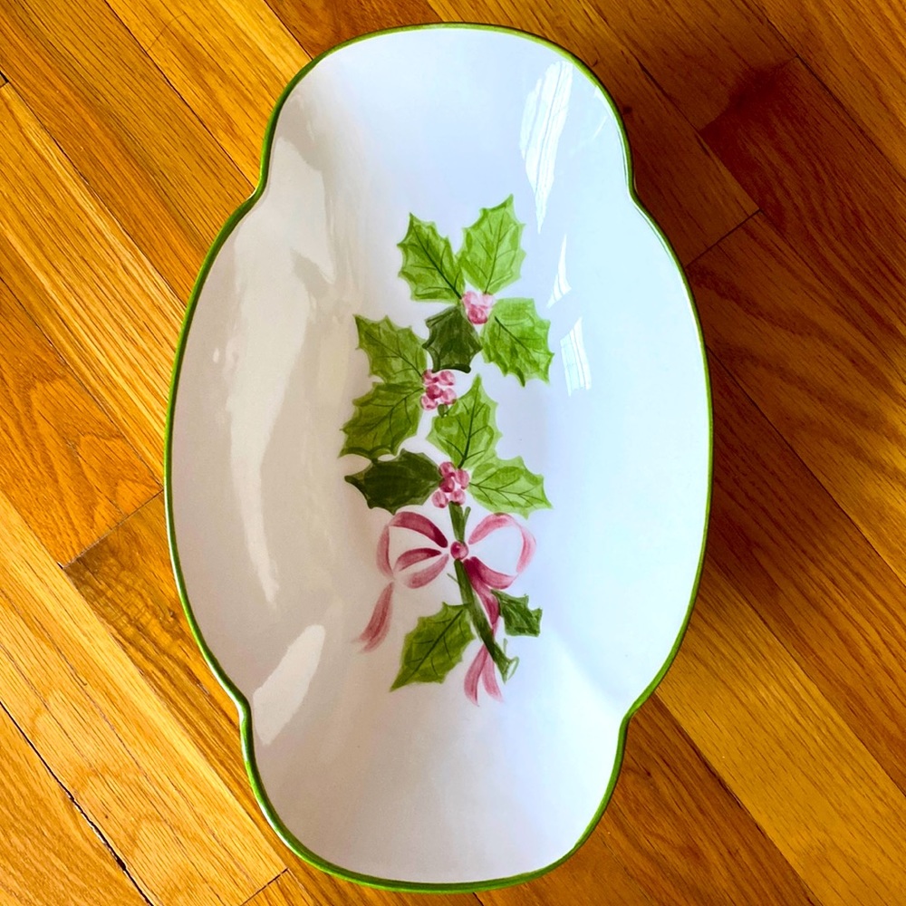 Beautiful N.S. Gustin Christmas Dish - Rare Find